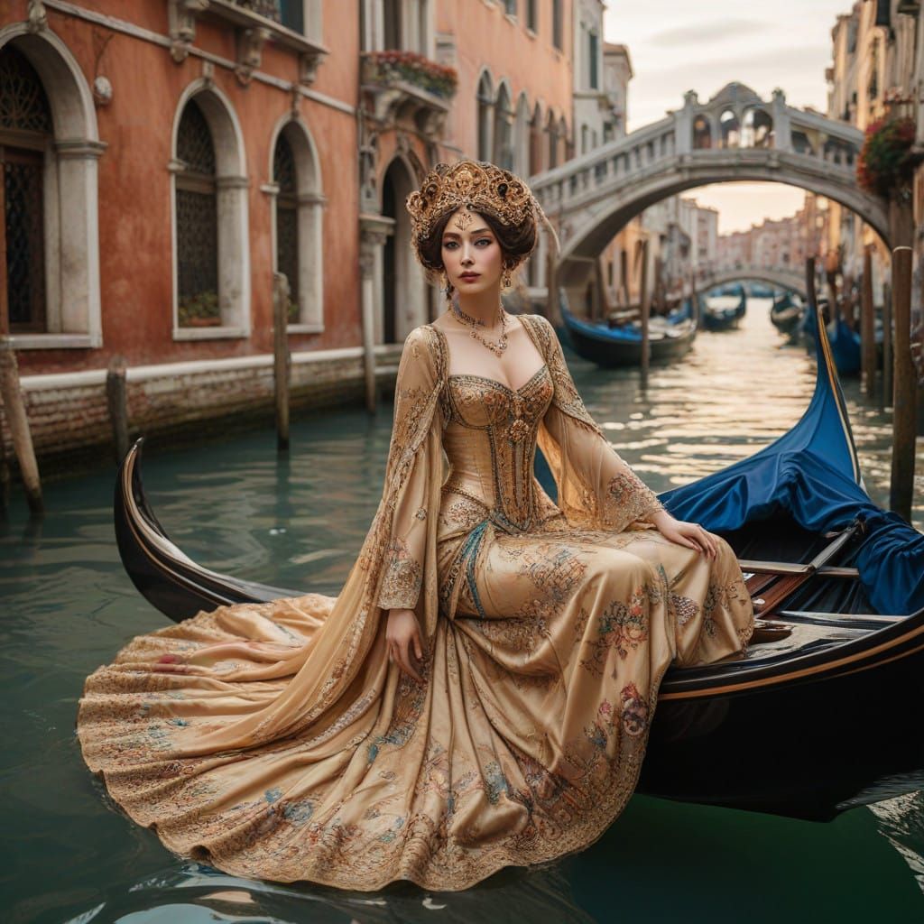 Venice Noblewoman in Dreamy Fantasy Art