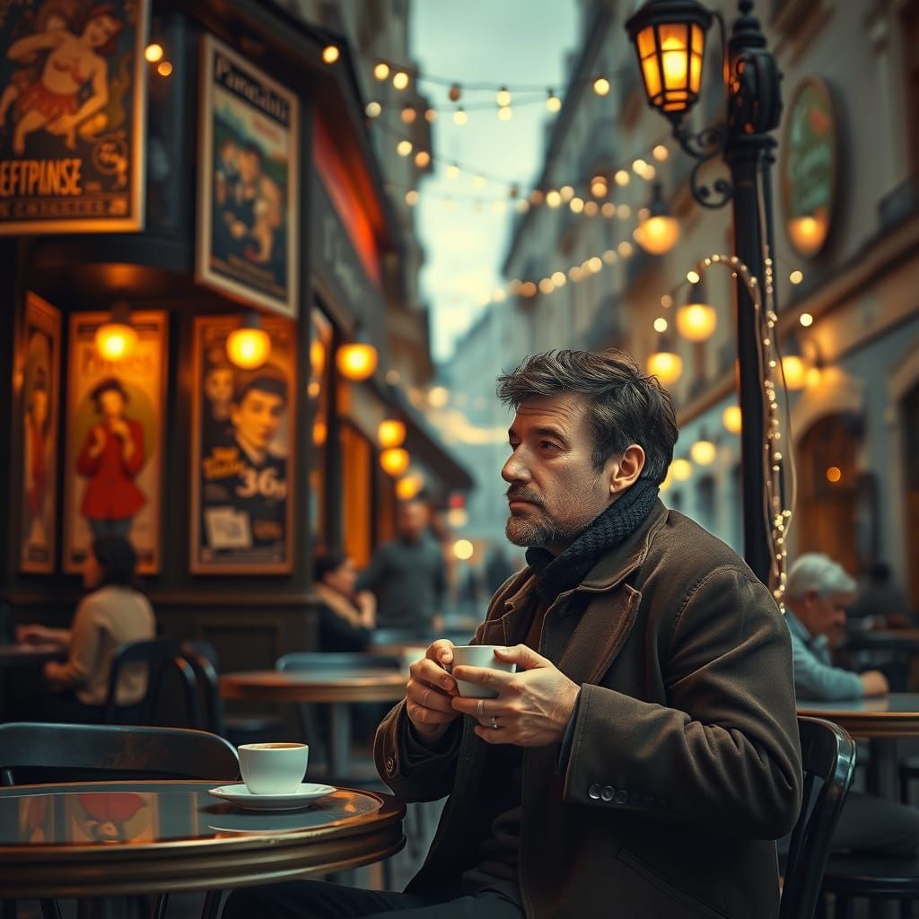 Ethereal Parisian Morning in Earthy Tones