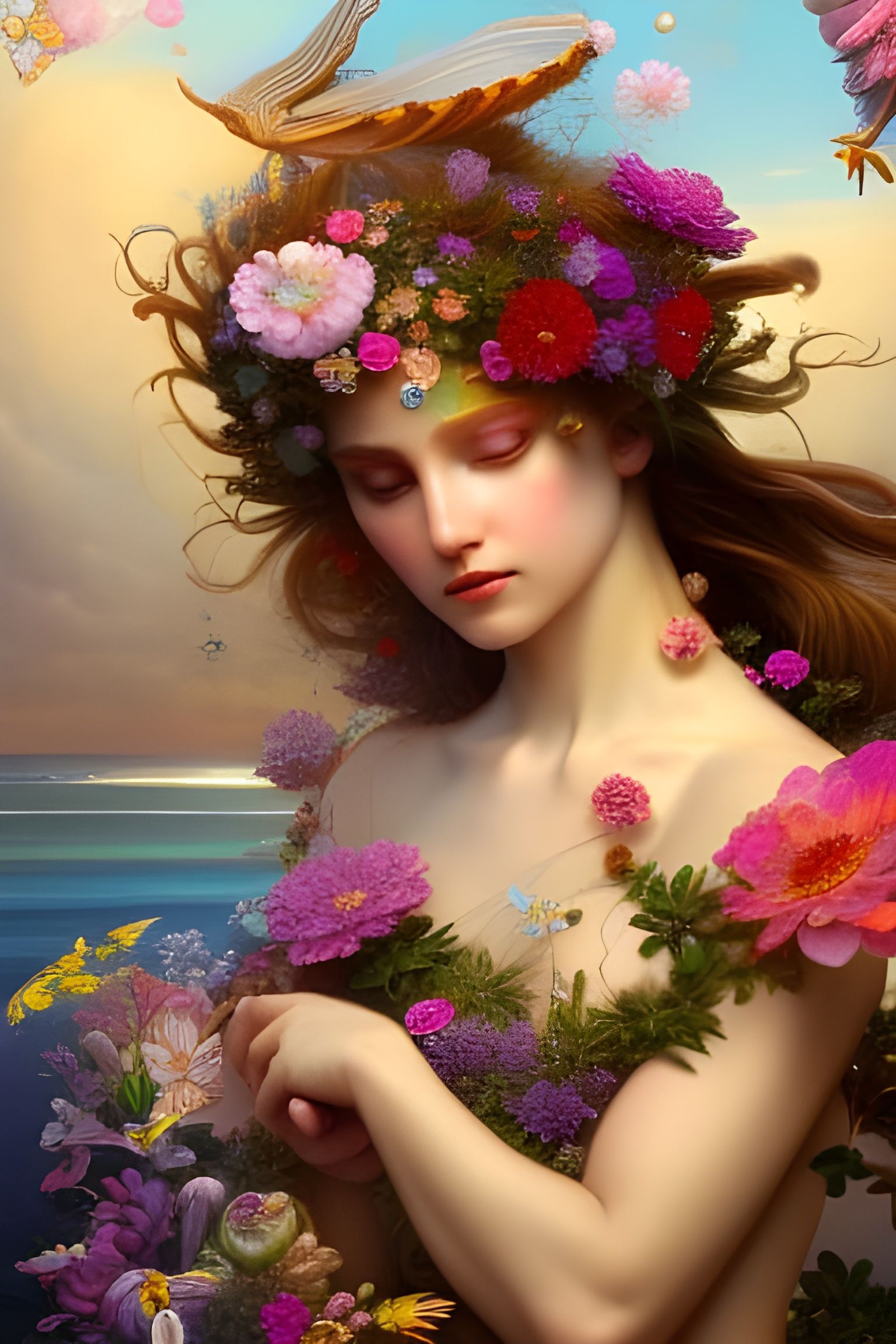 Birth of Venus: Hyperdetailed Fantasy Art