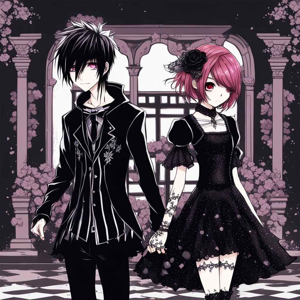 Emo Girl and Skater Boy at Prom: Anime Style