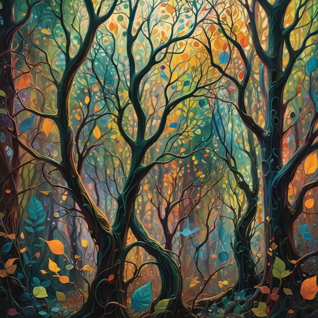 Ethereal Spirit Emanates from Mystical Forest