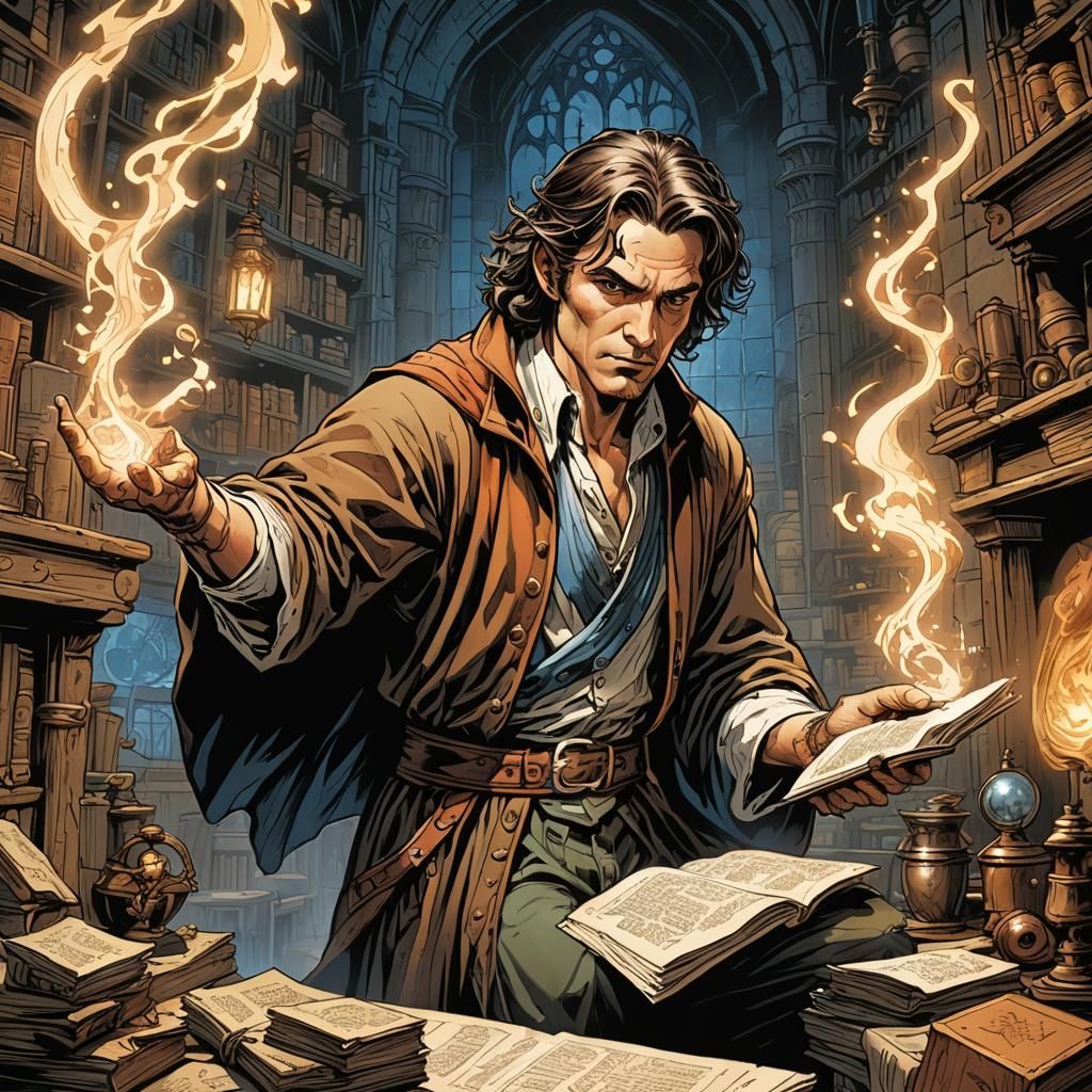 Sorcerer's Apprentice: Comic Book Style Spellcasting