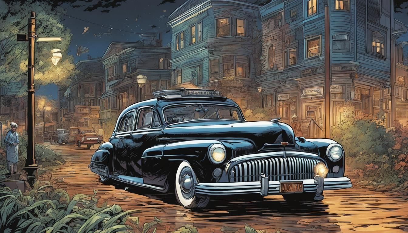 Driving Miss Daisy Mark Brooks and Dan Mumford, comic book art, perfect, smooth