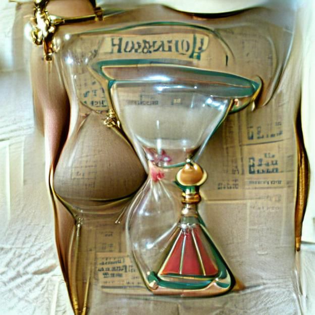 Vintage Hourglass with Flowing Golden Sand