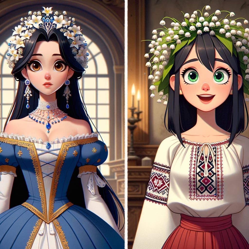 Classical Animation: Lady-in-Waiting and Ukrainian Maiden