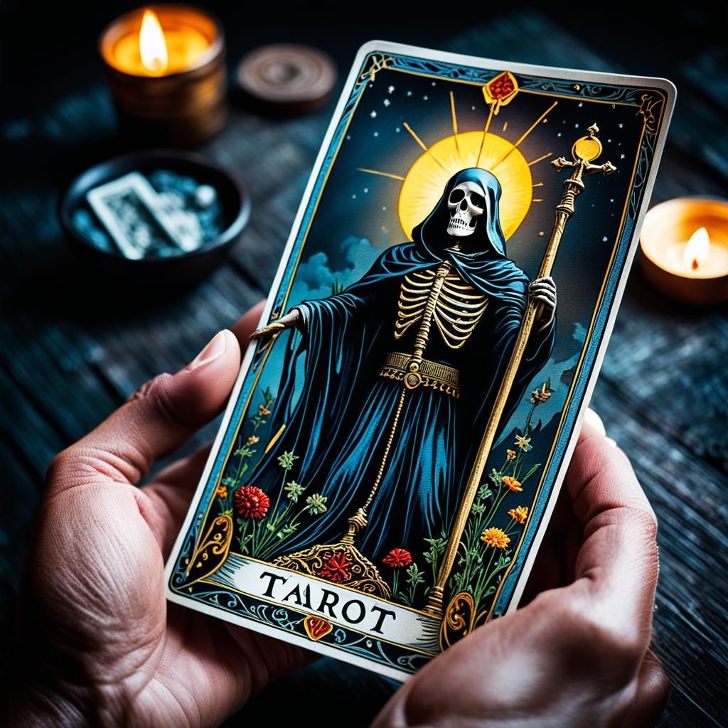 Death Tarot Card Fine Art Macro Photograph