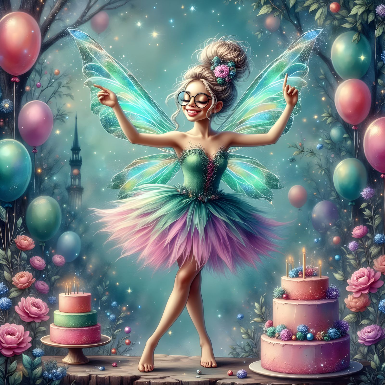 Beautiful Fairy Dancing at Birthday Celebration