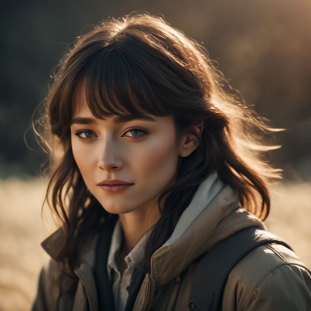 Cinematic Portrait in Warm, Golden Light