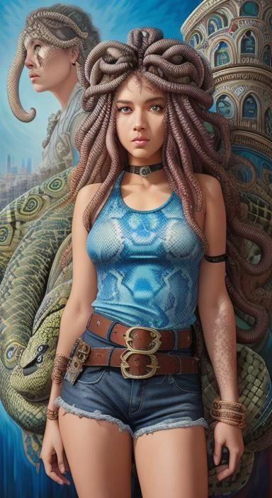 Medusa in Pop Art Style Downtown Los Angeles