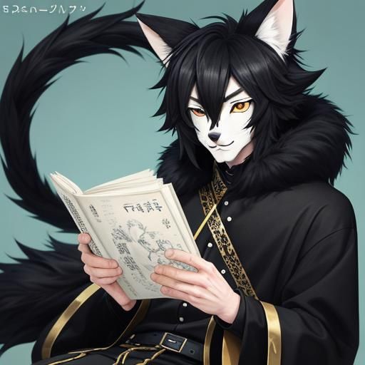 Anime Boy with Furry Fursuit Features