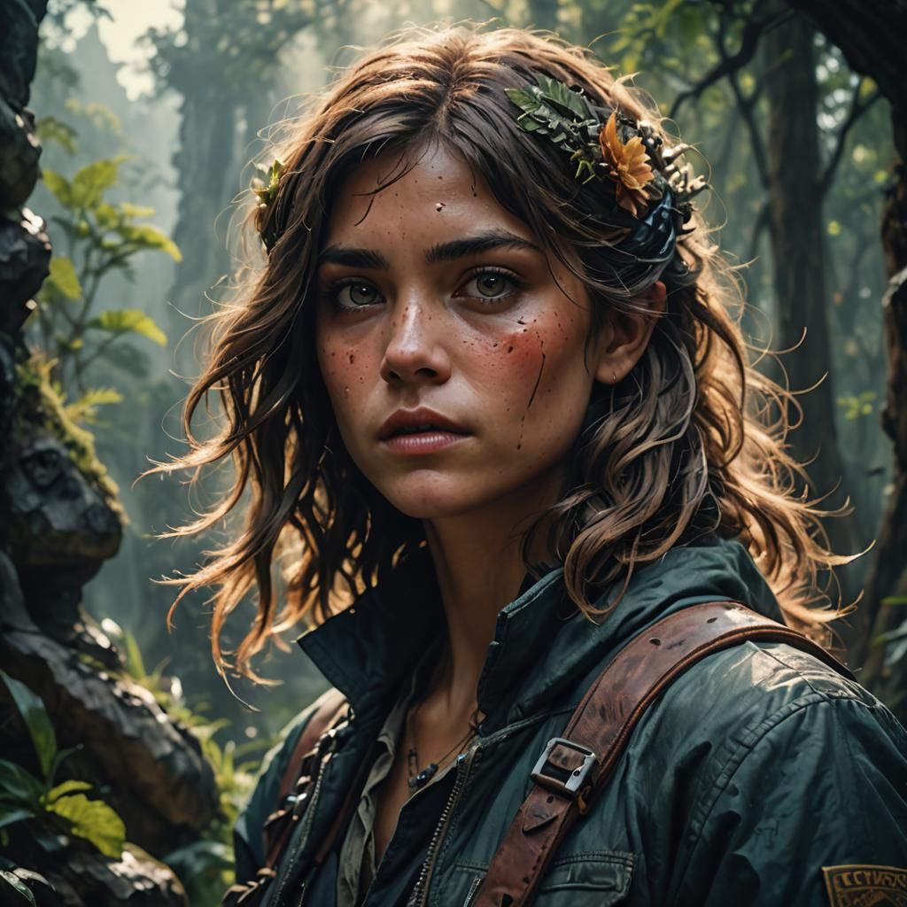 Dramatic Cinematic Portrait in Digital Art Style