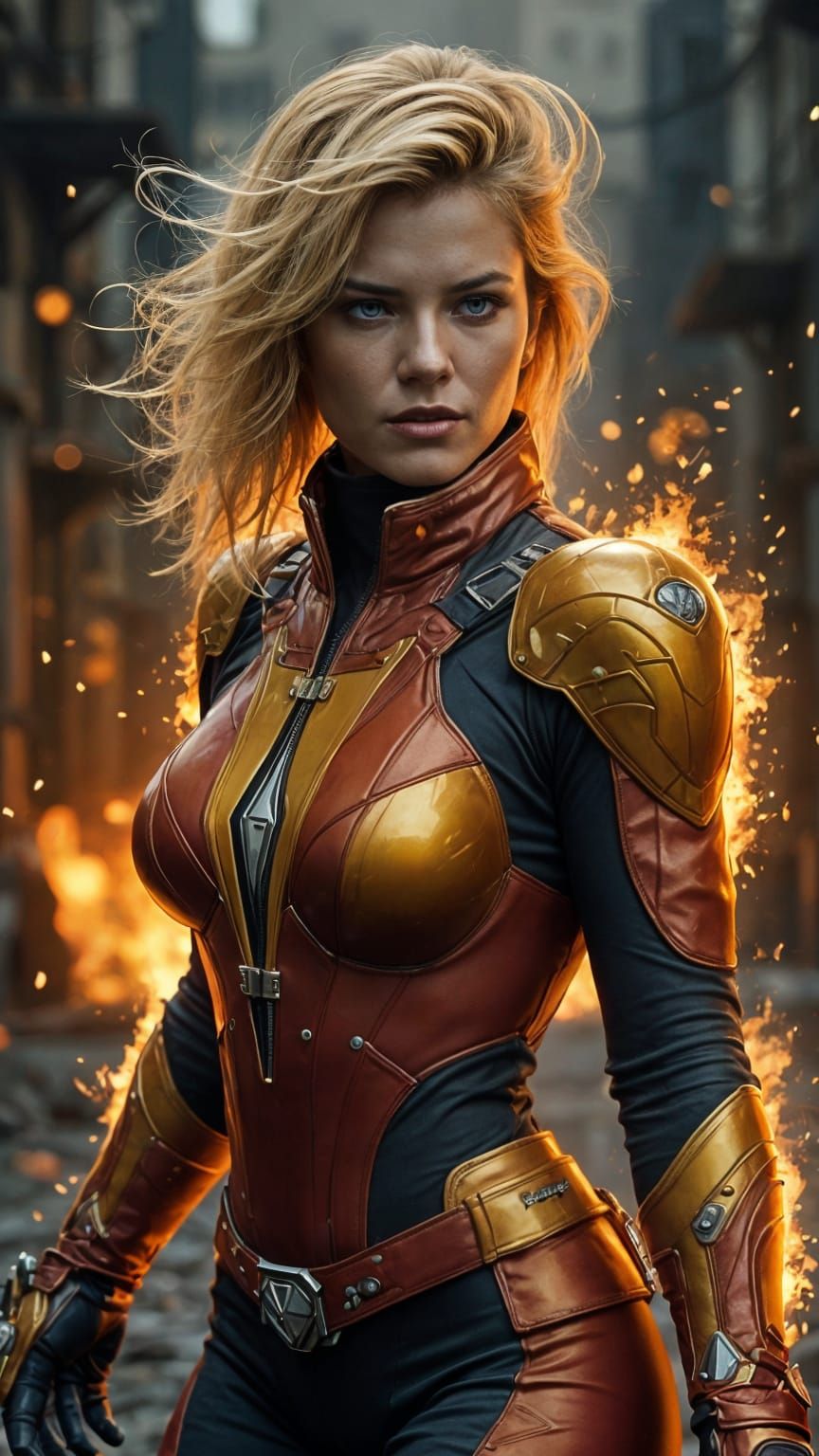 Pyro in MCU: Fiery Mutant in Realistic Cinematic Portrait