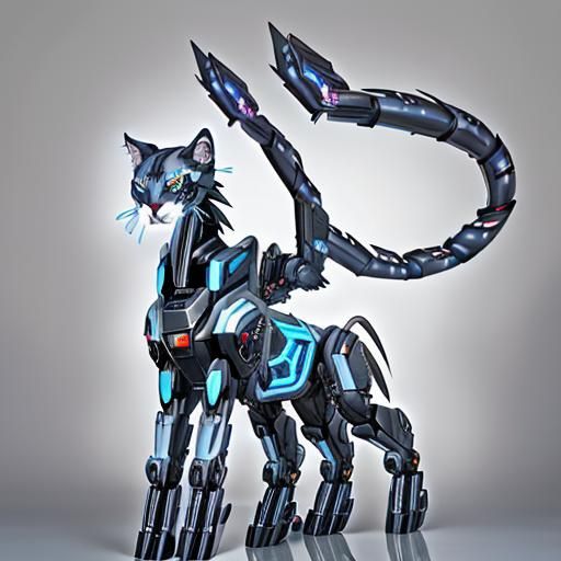 Cyberpunk Displacer Beast in Futuristic Metropolis