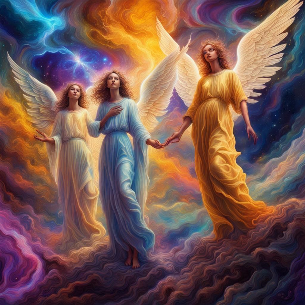 Angels on the Astral Plane: Holographic Cosmic Art