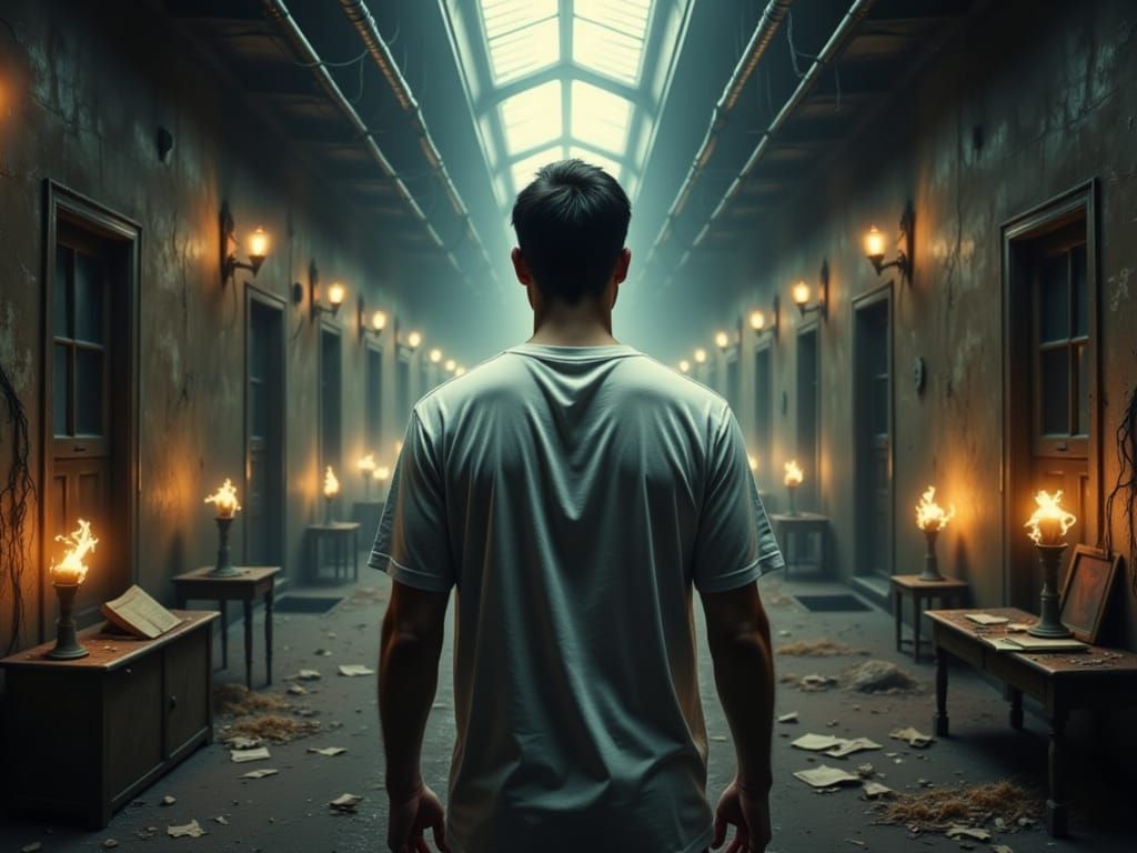 Dark Desert Horror Scene in Analog Horror Style