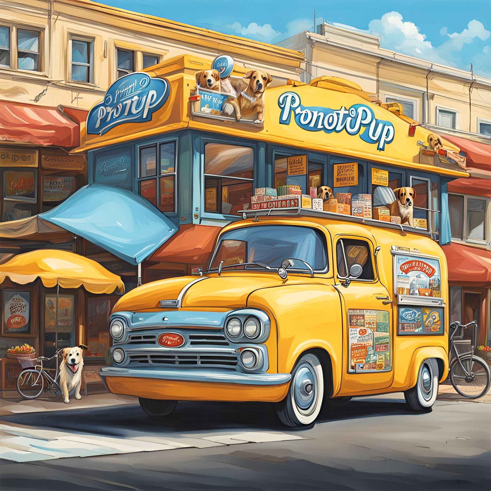 Ultra Realistic Pronto Pup Mobile Illustration