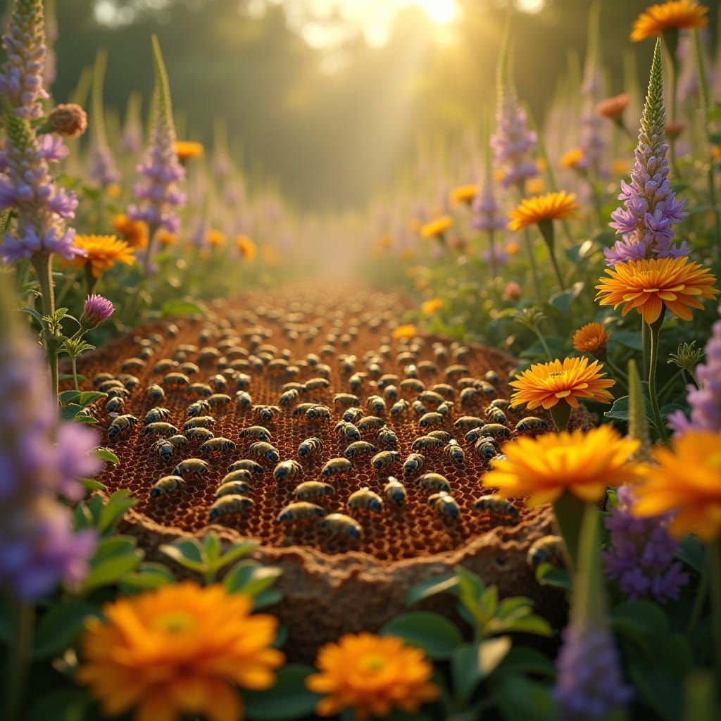 English Garden Hive in Vibrant Bloom