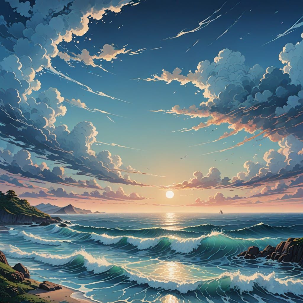 Serenity on the Endless Blue Horizon