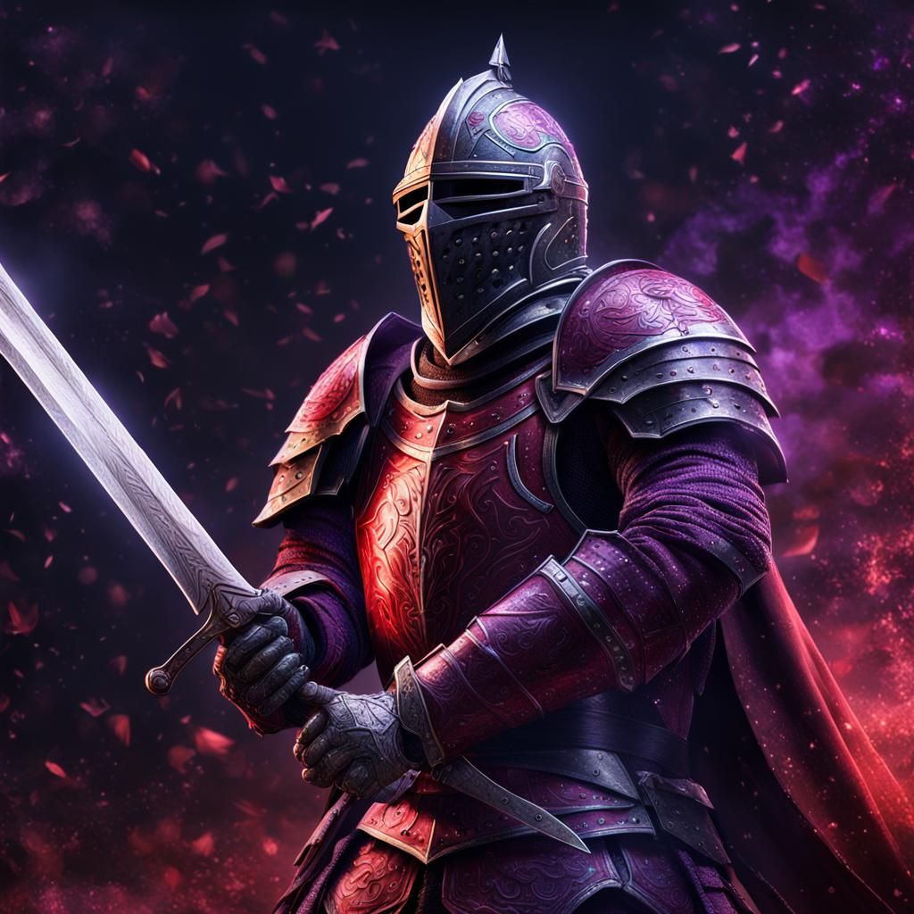 Medieval Knight in Digital Realism Style