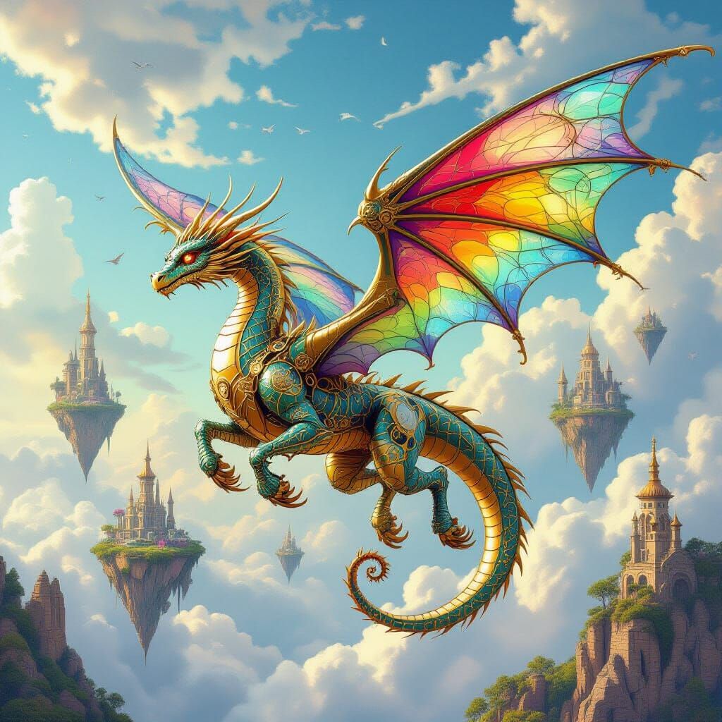 Clockwork Dragon Soars Through Alien Skies