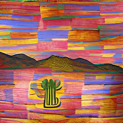 Saguaro National Forest in Art Nouveau Style