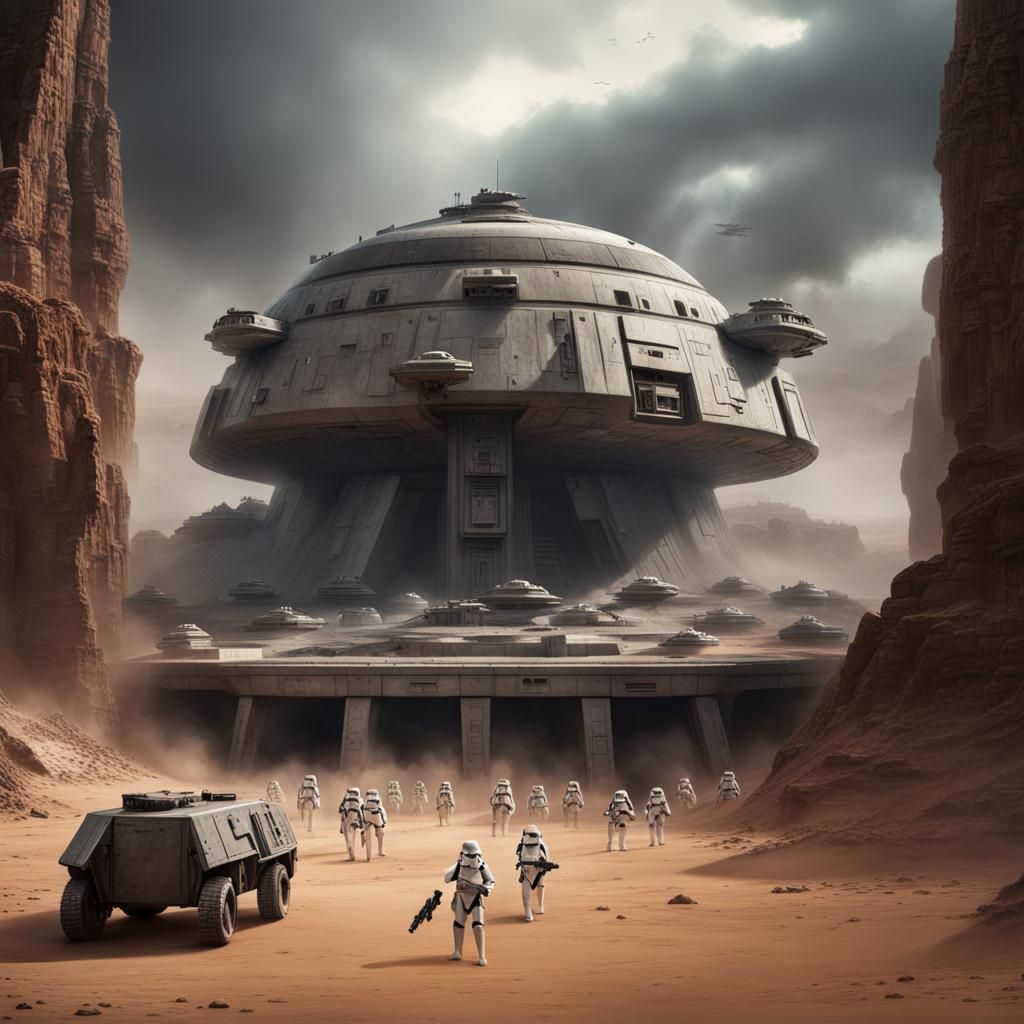 Star Wars Imperial Bunker Defended by Stormtroopers
