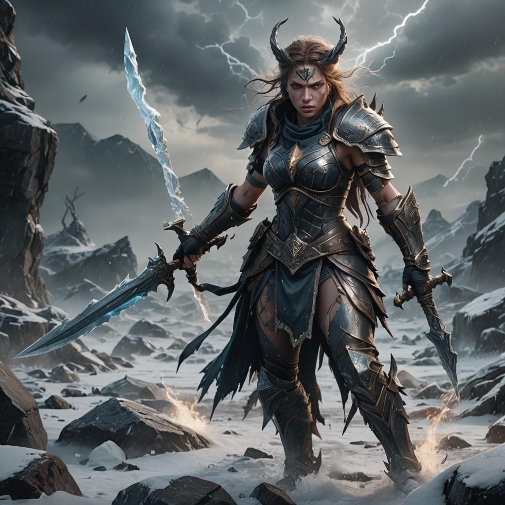 Female Warrior: Ice, Thunder, and Rage