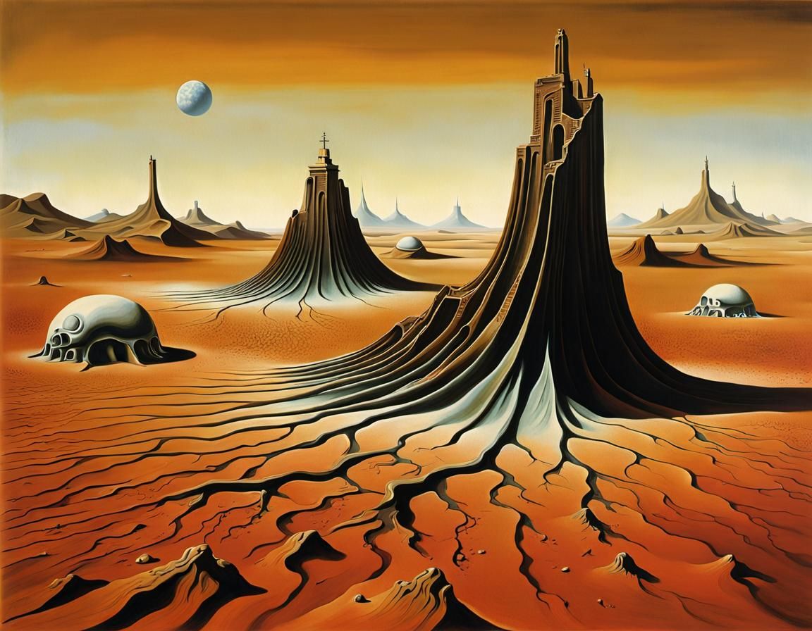 Surreal Martian Deserts: A Melting Landscape