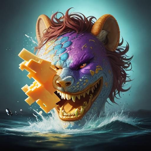 Hyperrealistic Mac and Cheese Splash Art