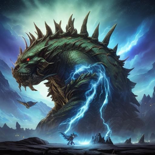 Electronic Monster Elf in Prehistoric Temple