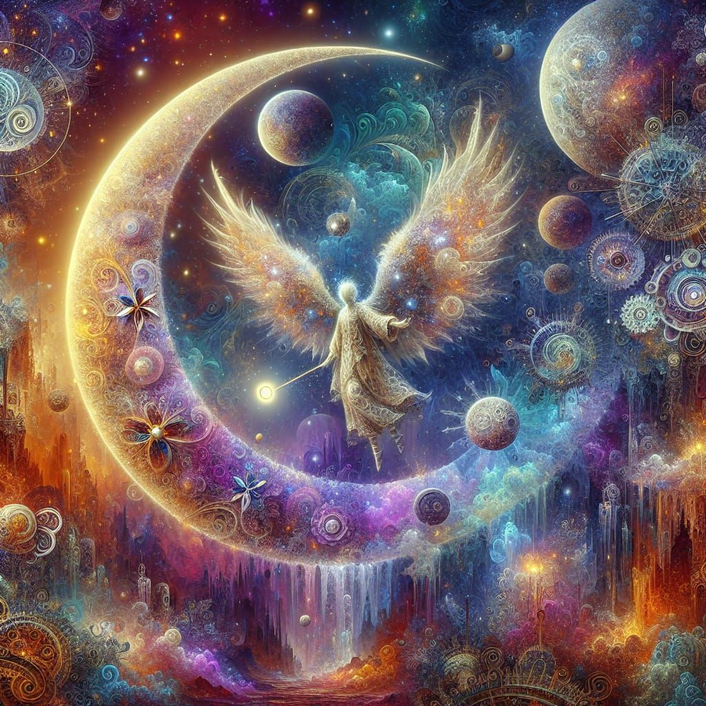 Angel of the Moon: Fantasy Concept Art