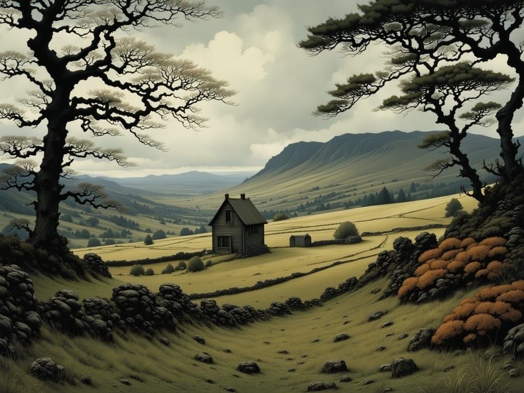 Roversi-Inspired Scottish Landscape in Dreamlike Flux