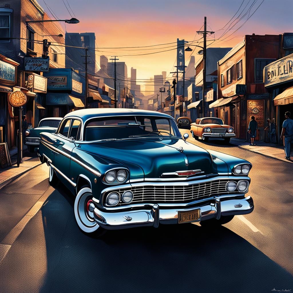 Lowrider Car Digital Art