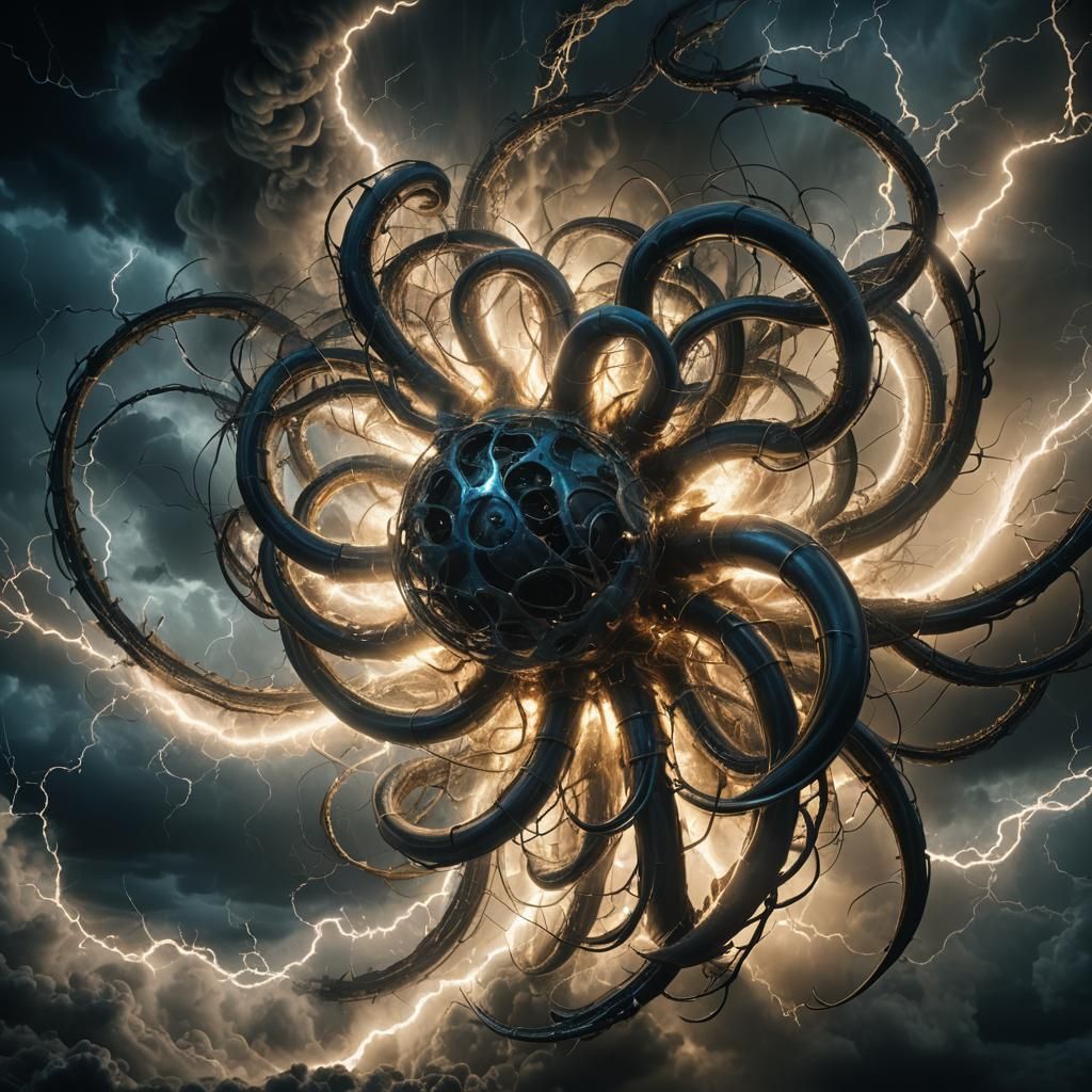 Chaotic Energy Vortex in Surreal Style