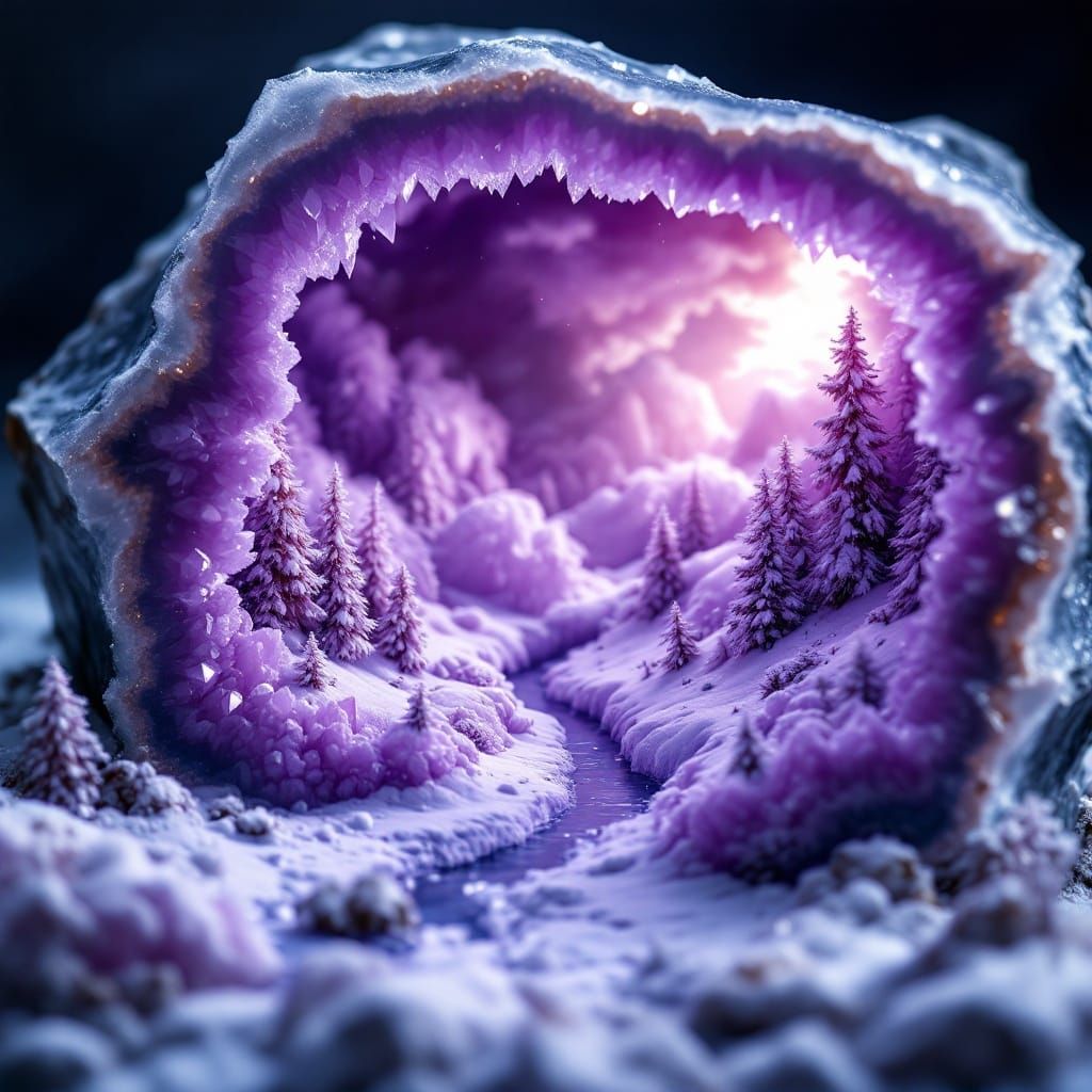 Rich Amethyst Geode with Harmonic Vibration