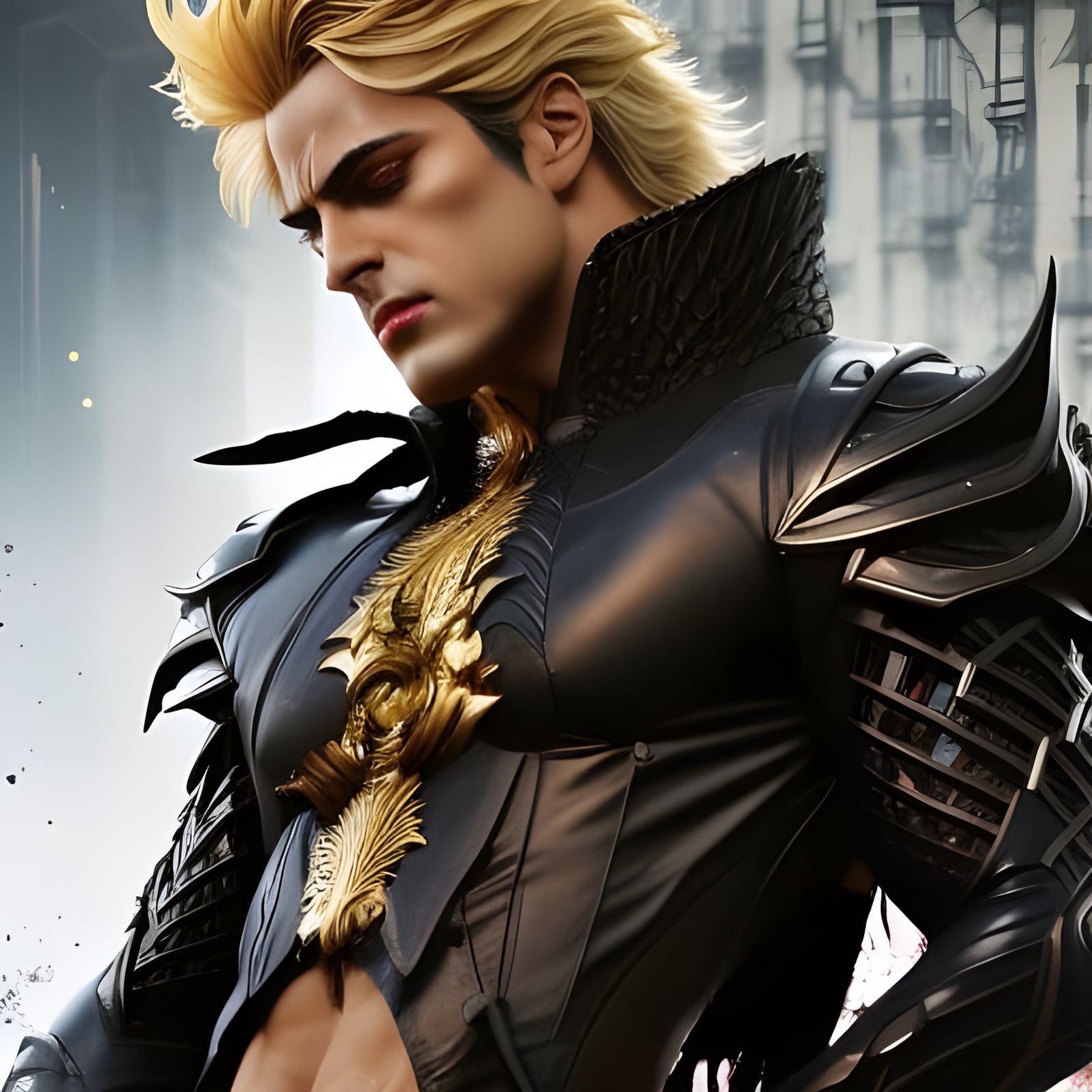 Attractive Dio Brando Portrait in Digital Matte Painting Sty...