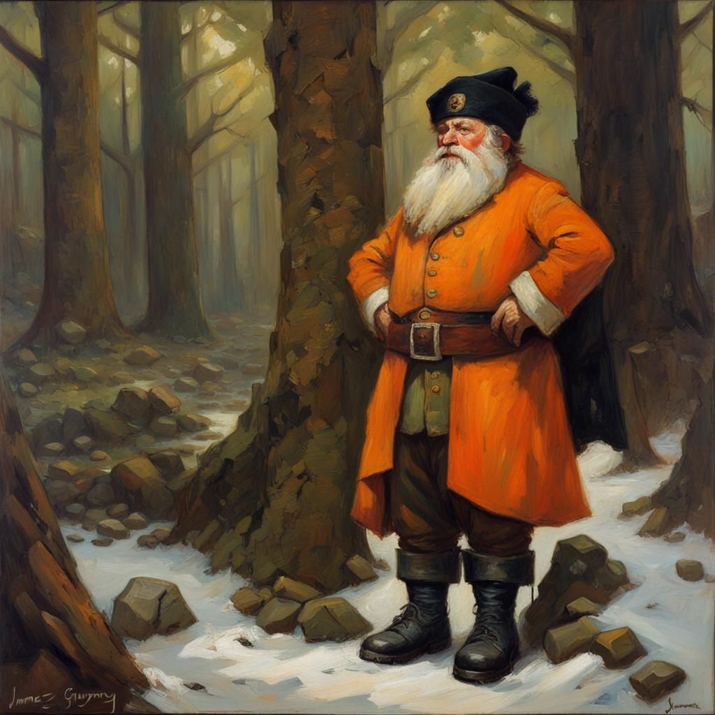 Dwarf Seeks Counsel: Oil Painting by James Gurney