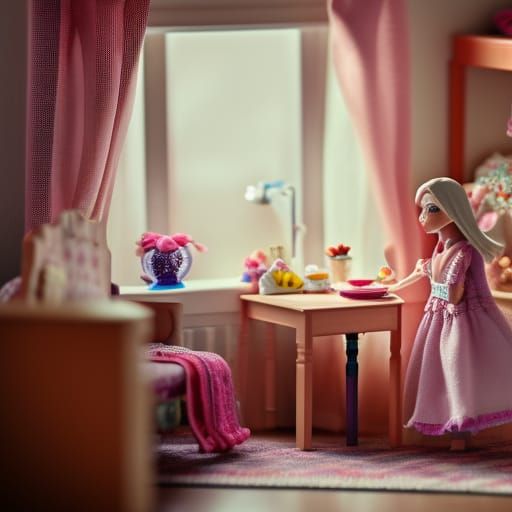 Girl's Dream Room: Miniature Dollhouse Play