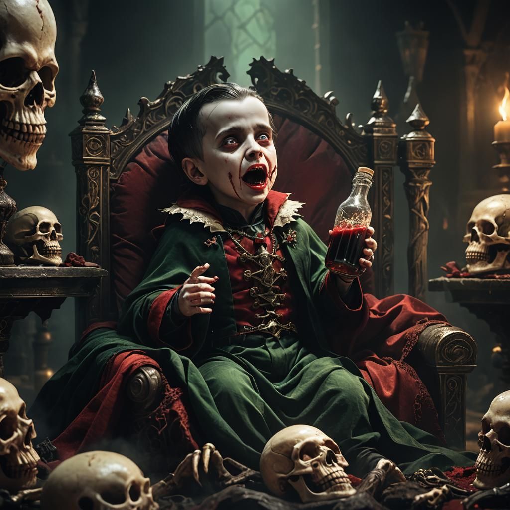 Dark Fantasy: Baby Dracula in a Bone Bed