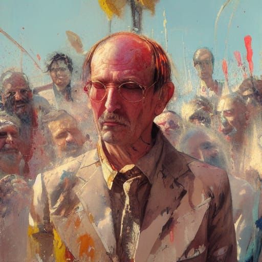 Cult Leader Portrait in Avant-Garde Style