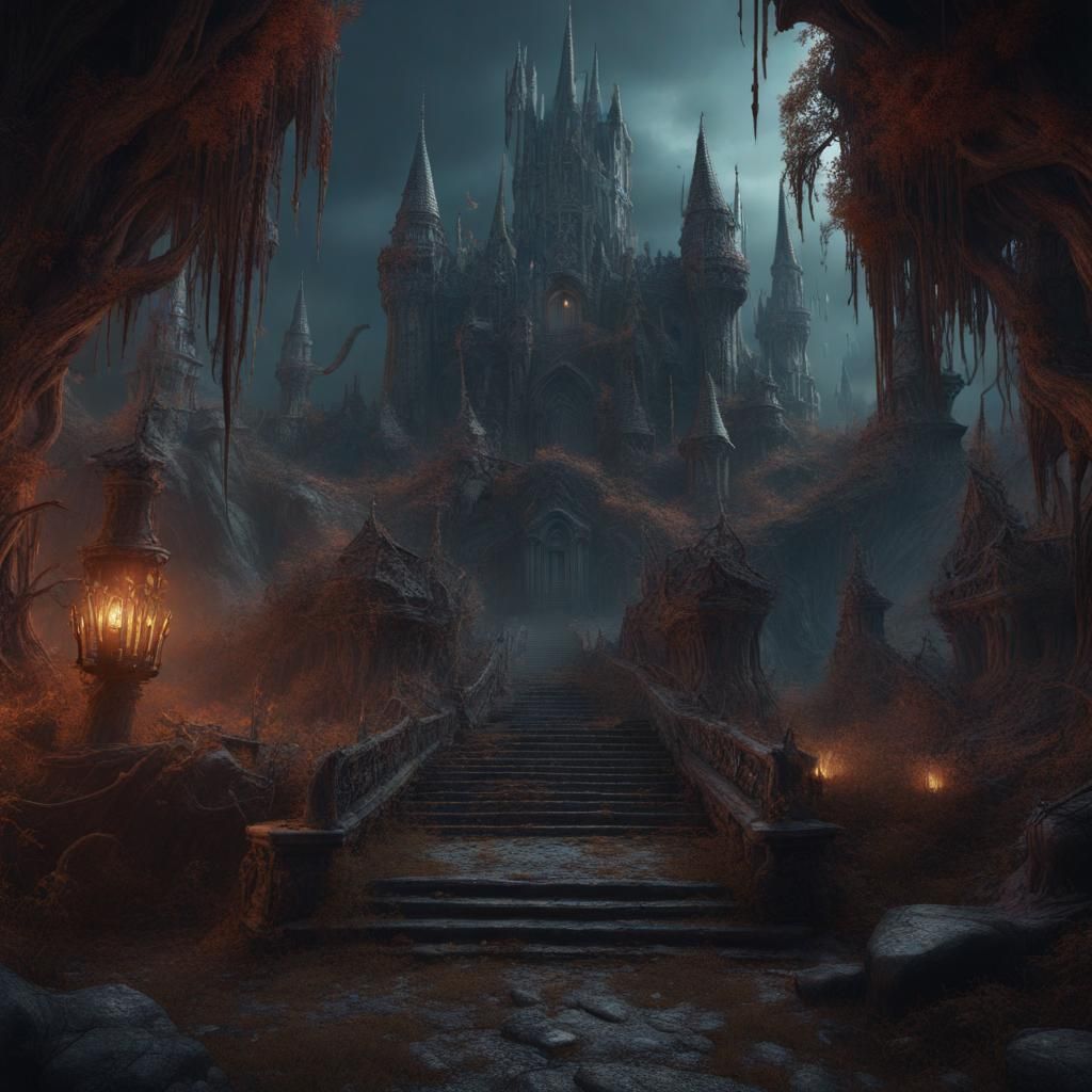 Fantastical Matte Painting in Deep Color