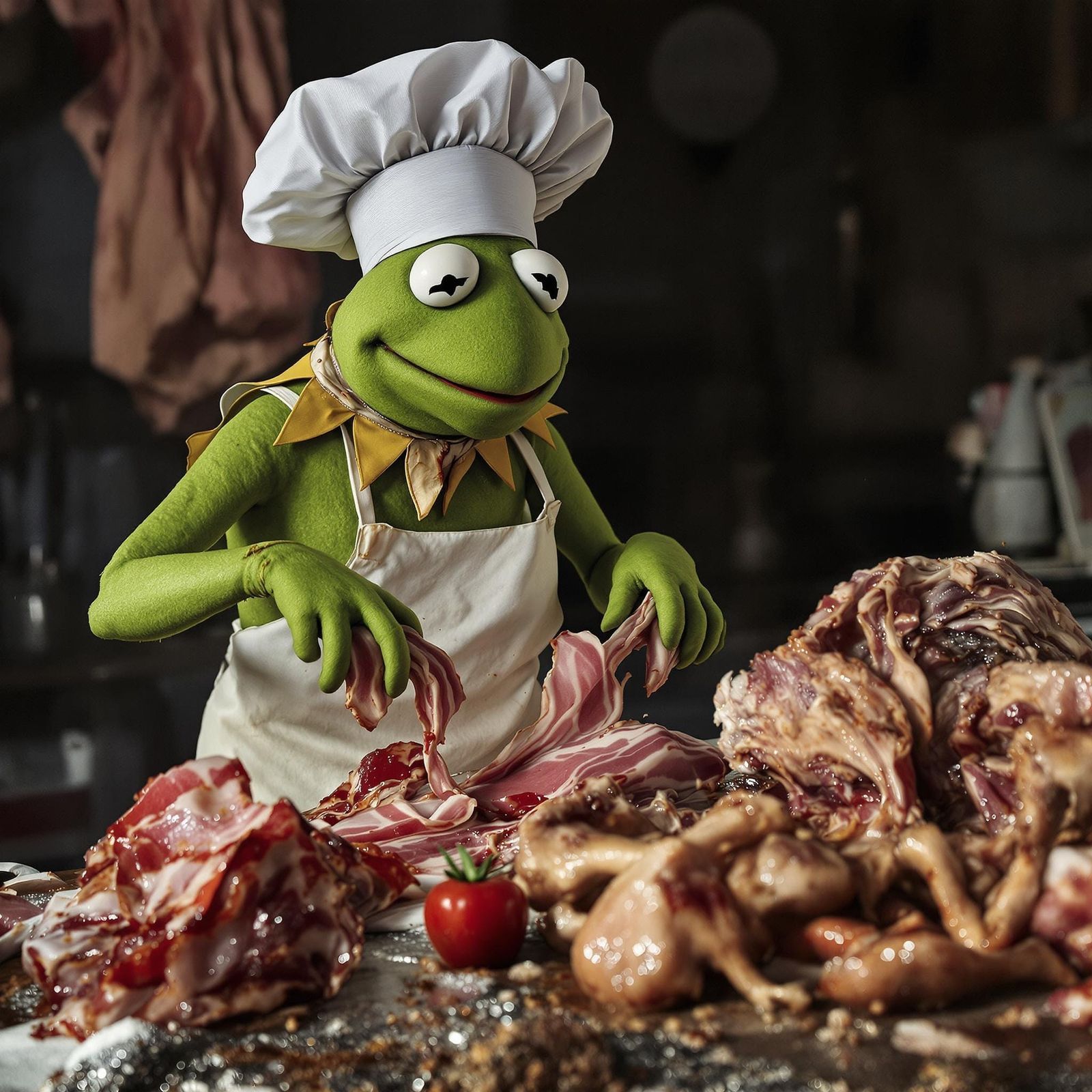 Horror Chef Kermit Cooks Pork Feast