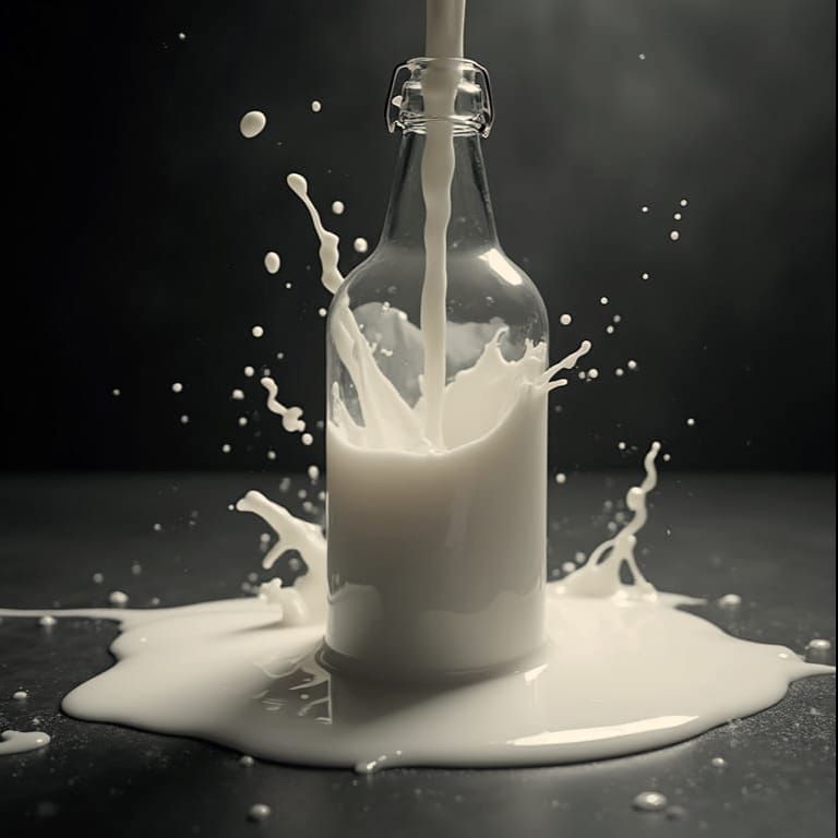 Dramatic Milk Splash in Studio Lighting