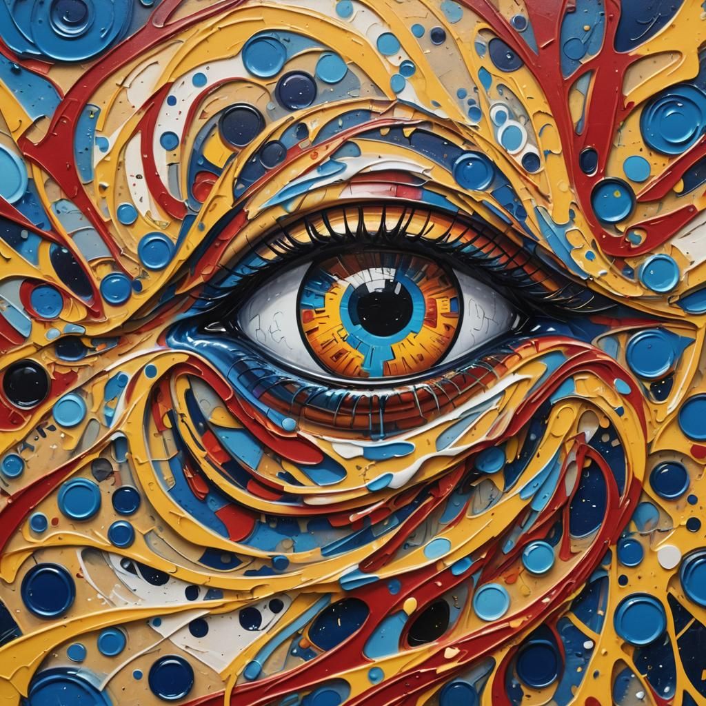 Surreal Graffiti Art: An Eye Within an Eye