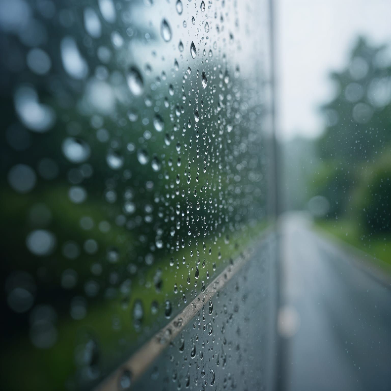 Macro Raindrops on Window