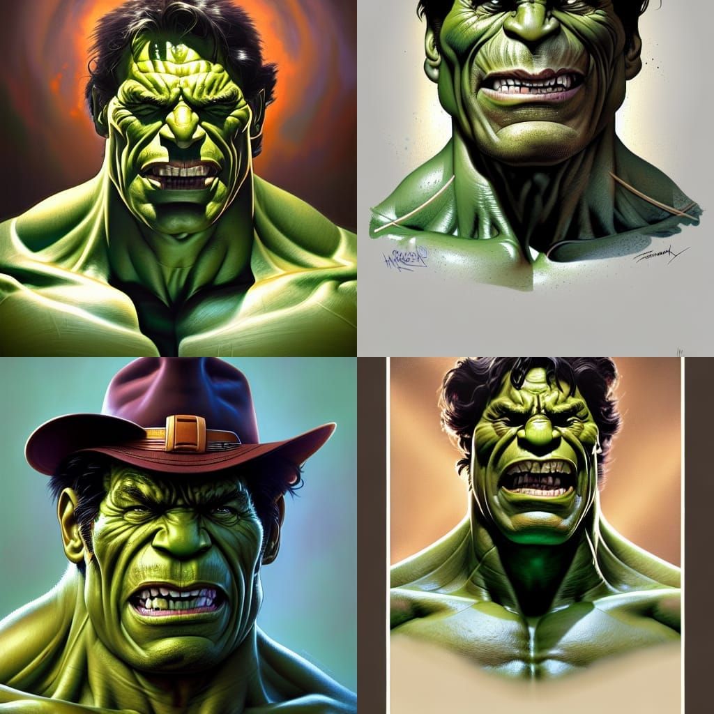 Ernest P. Worrell as Incredible Hulk Portrait