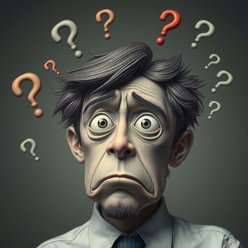 A Contemplative Portrait of Inner Turmoil