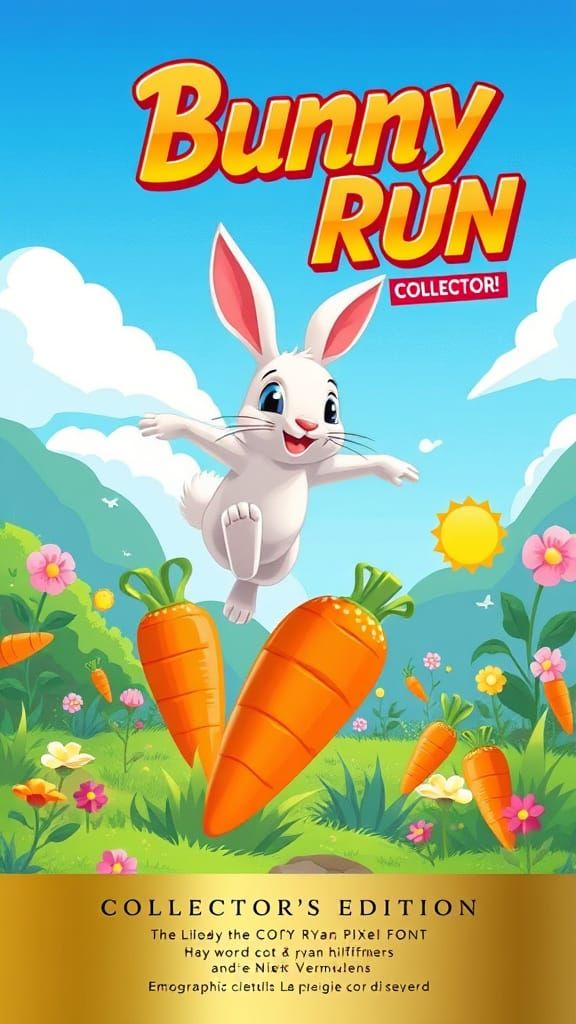 Bunny Run: 16-Bit Pixel Art Platformer Scene