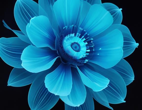 Cyanotype anemone