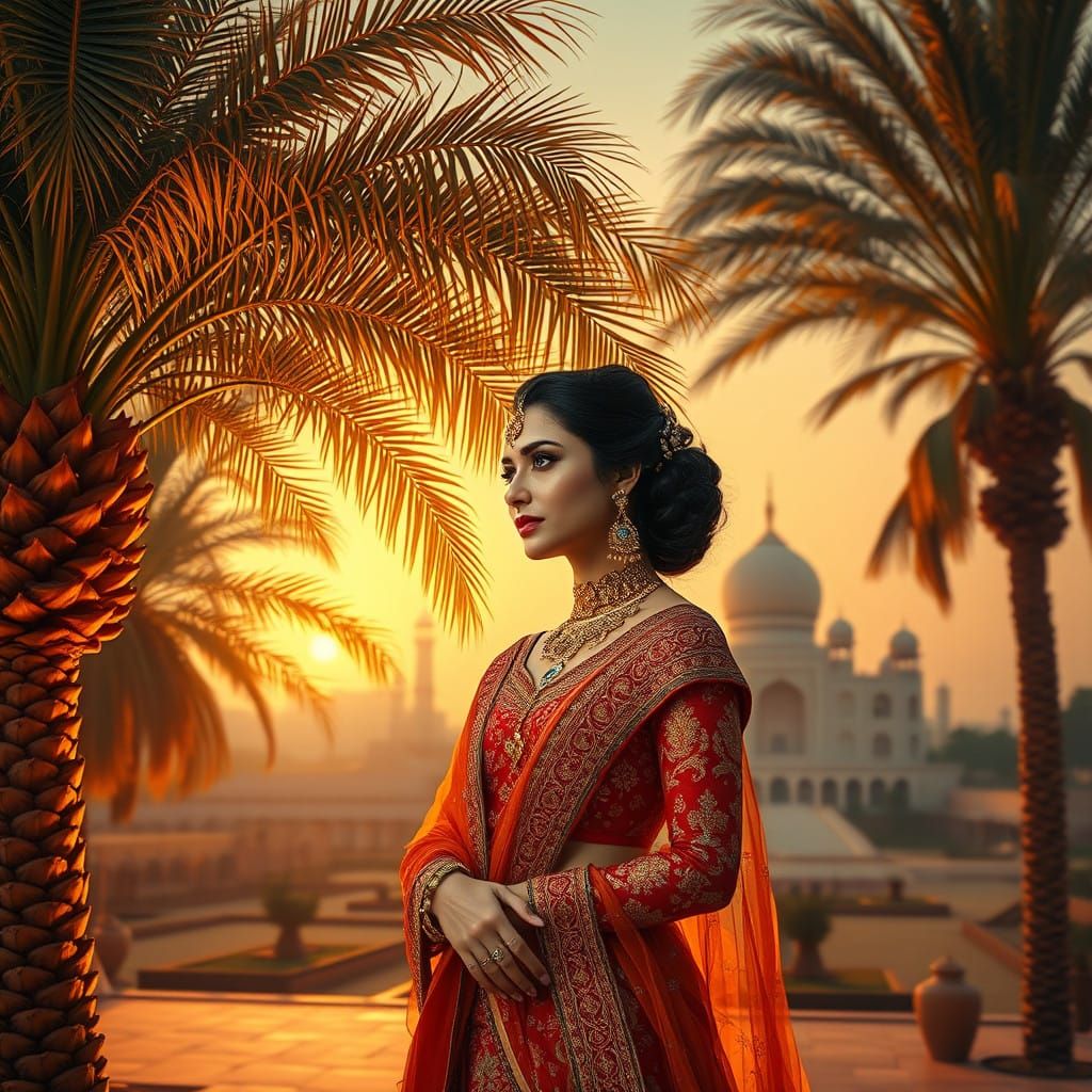 Mughal painting portrait